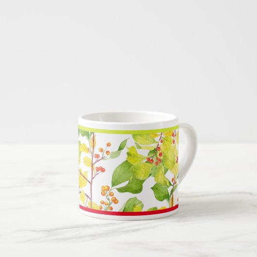 Herbstbrände auf einer Espresso-Tasse Espressotasse (Vorderseite Rechts)