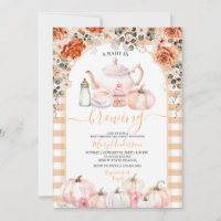 Herbstbrauen Rosa Blumentee Party Babydusche