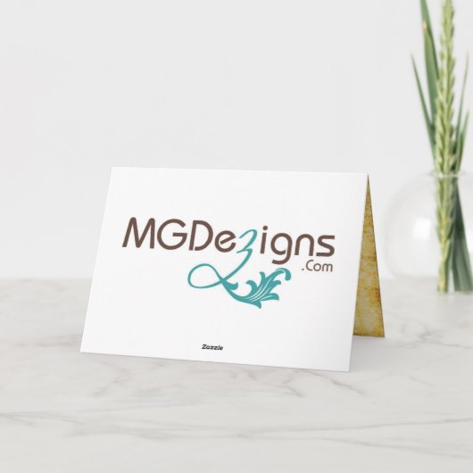 Herbstbraun Hochzeit Danke (Rückseite)