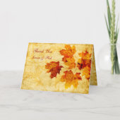 Herbstbraun Hochzeit Danke (Vorderseite)