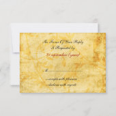 Herbstbraun Hochzeit rsvp Standard 3,5 x 5 (Rückseite)