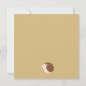 Herbstbraun Igel Kinderdusche Einladung (Rückseite)