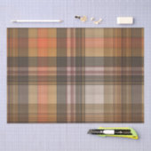 Herbstbraun und Orange Kariert Seidenpapier (Handwerk)