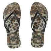 Herbstbraune Muster Mit Monogramm Leopard Badesandalen (Fußbett)