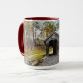 Herbstbräuner überdachte Brücke NH Tasse (Vorderseite Links)
