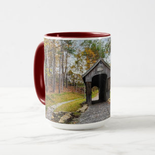 Herbstbräuner überdachte Brücke NH Tasse