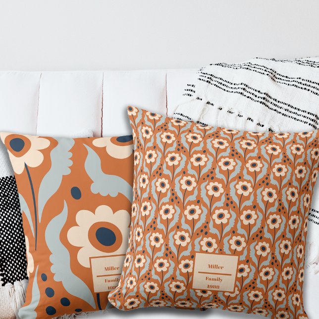 Herbstbrennen Orange Egg Blume Individuelle Name Kissen (Von Creator hochgeladen)