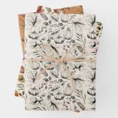 Herbstbrennen Orange und Creme Herbsternte Geschenkpapier Set (Beispiel)