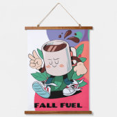 Herbstbrennstoff Wandteppich Mit Holzrahmen (Vorderseite)