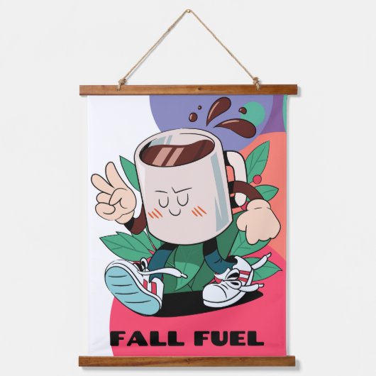 Herbstbrennstoff Wandteppich Mit Holzrahmen (Vorderseite)