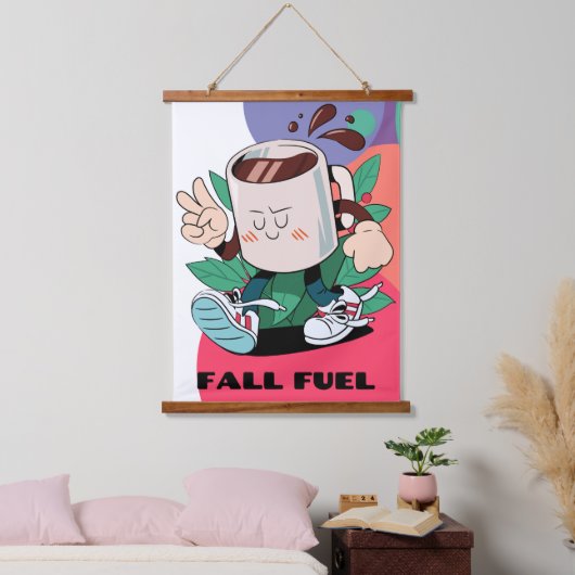 Herbstbrennstoff Wandteppich Mit Holzrahmen (Schlafzimmer)