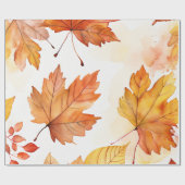 Herbstbrise: Muster fallender Blätter Geschenkpapier (Flach)