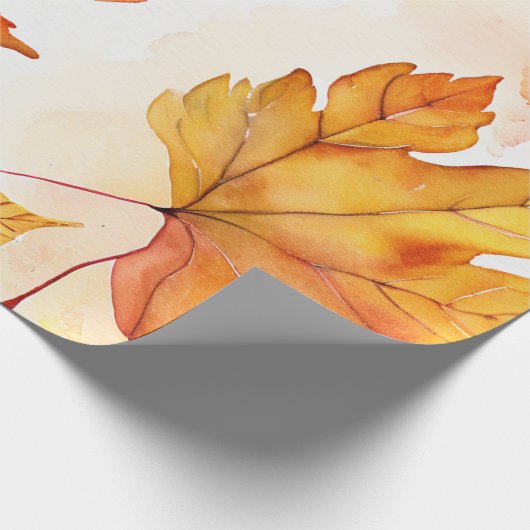 Herbstbrise: Muster fallender Blätter Geschenkpapier (Ecke)