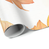 Herbstbrise: Muster fallender Blätter Geschenkpapier (Rolleneckpunkt)