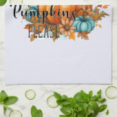 Herbstbrise, Pumpkins Bitte - Gemütliche Herbstunt Geschirrtuch (Gefaltet)