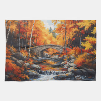 Herbstbrücke Geschirrtuch