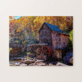 Herbstbrücke Hübsch Landschaft Fotos USA Contrysi Puzzle (Horizontal)