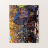 Herbstbrücke Hübsch Landschaft Fotos USA Contrysi Puzzle (Vertikal)