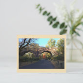 Herbstbrücke im Park Postkarte (Stehend Vorderseite)