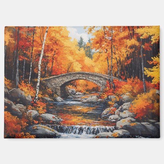 Herbstbrücke Magnet (Vorderseite)