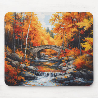 Herbstbrücke Mousepad