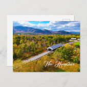 Herbstbrücke New Hampshire Postkarte (Vorne/Hinten)