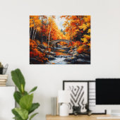 Herbstbrücke Poster (Heimbüro)