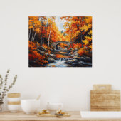 Herbstbrücke Poster (Küche)