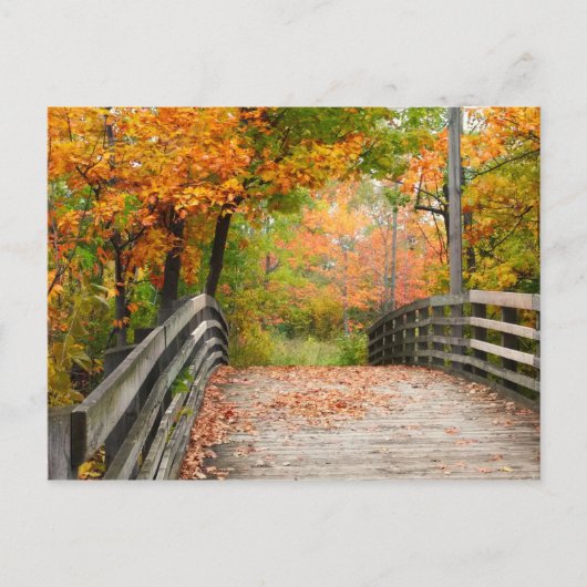 Herbstbrücke Postkarte (Vorderseite)