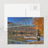 Herbstbrücke, Sewickley, Pa Postkarte (Vorne/Hinten)