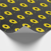 Herbstbrücke Sonnenblumen Party Chalkboard Schwarz Geschenkpapier (Ecke)