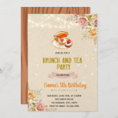 Herbstbrunch und Teeeinladung Dankeskarte (Vorne/Hinten)