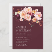 Herbstbrunnen Hochzeit Einladung (Vorderseite)