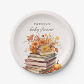 Herbstbuch | Babyparty Pappteller (Vorderseite)