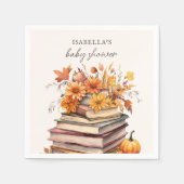 Herbstbuch | Babyparty Serviette (Vorderseite)