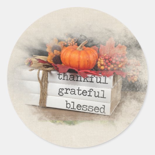 Herbstbüchenkissen Runder Aufkleber (Vorderseite)