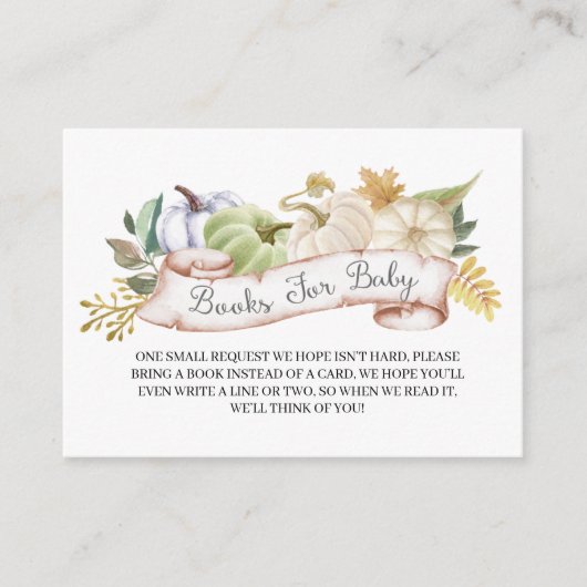 Herbstbücher für Baby-Einschlusskarte Begleitkarte (Vorderseite)