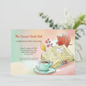 Herbstbuchklub Einladung (Stehend Vorderseite)