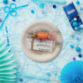 Herbstbuchstapel Pappteller (Party)