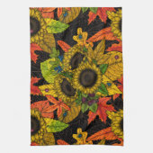 Herbstbukett auf schwarz geschirrtuch (Vertikal)