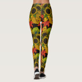 Herbstbukett auf schwarz leggings (Rückseite)