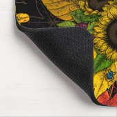 Herbstbukett auf schwarz mousepad (Ecke)