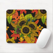 Herbstbukett auf schwarz mousepad (Mit Mouse)