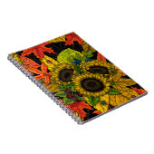 Herbstbukett auf schwarz notizblock (Rechte Seite)