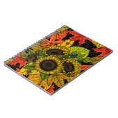 Herbstbukett auf schwarz notizblock (Linke Seite)