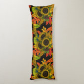 Herbstbukett auf schwarz seitenschläferkissen (Rückseite (Vertikal))