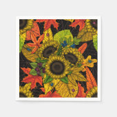 Herbstbukett auf schwarz serviette (Vorderseite)