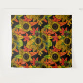 Herbstbukett auf schwarz wandteppich (Vorderseite (Horizontal))