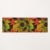 Herbstbukett auf schwarz yogamatte (Vorderseite (Horizontal))