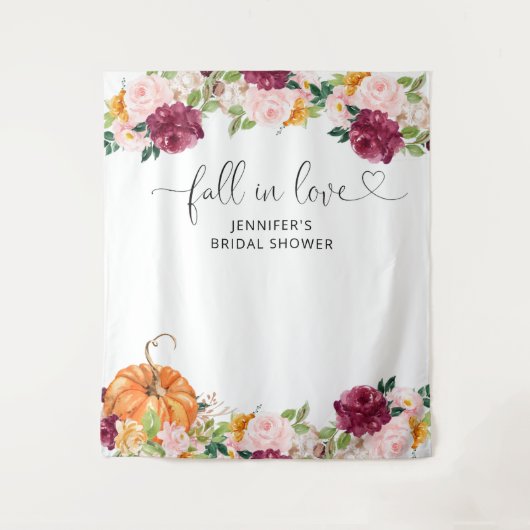 Herbstburgudy-Fall in Liebe Brautparty-Wandteppich Wandteppich (Vorderseite)